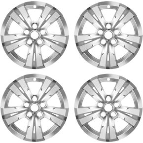 Wheel Skins Compatible with Chevrolet Equinox 2010-2017; 17 inch Wheel Covers; 4 Pcs (Chrome)