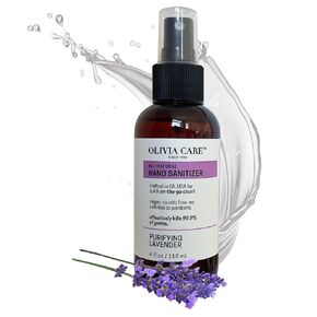 Olivia Care Hand Sanitizer Alcohol Based and Infused with Cleansing Lavender Essential Oils 4 FL OZ