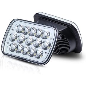 4x6 H6545 LED Headlights DOT Approved 4PCS White Hi/Low Sealed Beam Rectangle H4668 H4656 H6545 Headlights for Chevrolet S10 C10 Ford Probe Kenworth T800 W900 Peterbilt Oldsmobile