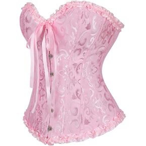 Plus Size Women Embroidered Boned Corsets Bustiers Top