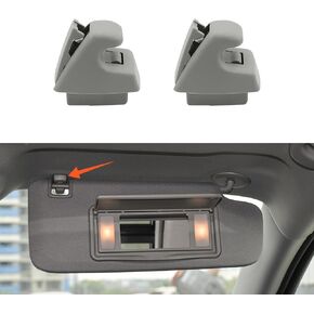 2pcs مقاطع شمسية من أشعة الشمس للسيارات ، قوسين مقاطع Sunvisor Retainer ، 959994975 سيارة دعم حافلة السيارة شماعات شماع ، استبدال القناع في Chevy Silverado 1500 ، Tahoe ، GMC Sierra 1500 (Gray)
