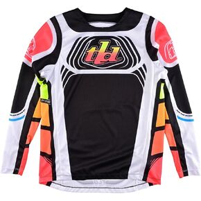 Troy Lee Designs GP Pro Youth Moto Jersey, Wavez Black/Multi, Medium
