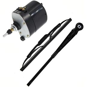 Heavy Duty Windscreen Wiper Motor With Blades For Fishing Boats And Caravans, Wiper Blades All-Season Automotive Replacement Windshield Wiper Blades(MOTOR + WIPER)