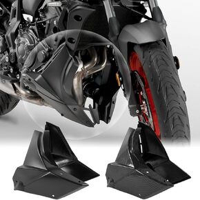Motorcycle Lower Engine Spoiler Bellypan Fairing Frame Panel Guard Belly Pan Chassis Shroud Body Frame Kit Compatible with Y-amaha MT07 FZ07 MT FZ 07 MT-07 FZ-07 2021 2022 (Black)
