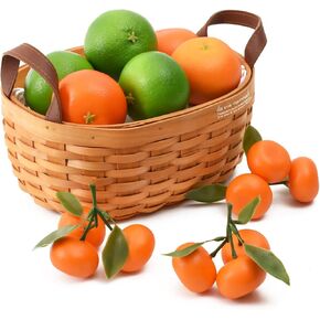 Fake Mini Tangerine Orange Artificial Fruit Simulation Fake Lifelike for Home Party Kitchen Festival Decoration 6 pcs