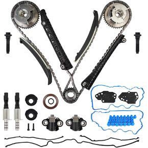 5.4 مجموعة سلسلة التوقيت مع حشية صمام Cam phaser متوافقة مع Ford F-150 F-250 F-350 Lincoln Navigator 5.4L 3V 24 Valve Triton 2004-2011