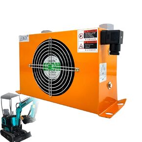 مبرد الهواء الهيدروليكي AH0608T-CA المبرد بالهواء المبرد بالهواء DC 12V 48W 60L/MIN متوافق مع معظم مُعلِّم ونماذج 1-2 طن