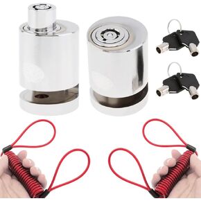 Windance Pack of 2, Disc Brake Lock with Reminder Cable, Bicycle Safety Anti-Theft Locks,Electromobile Wheel Disk Lock,for Motorcycle, Road Cycle, Mountain Bike