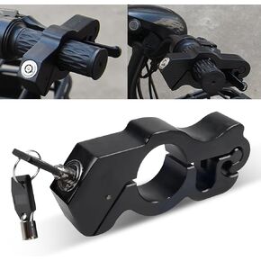 1 PC Motorcycle Lock Replacement, Heavy Duty Design, Anti-Theft Adjustable Bike Handlebar Lock, Universal Automotive Brake Lever Throttle Lock Accessories for ATV (Black)