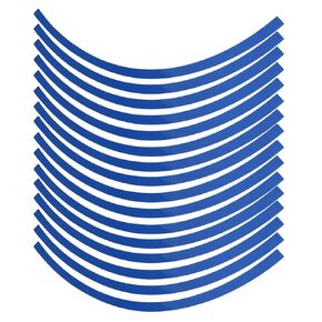 شريط عاكس العجلات العاكس الشريط عاكس الحافات العاكسة ، 6 ألوان العجلة عاكس pinstripe شريط شريط ملصق الشريط ديكور ، حافات فيلم العجلات لسيارة الدراجة النارية (الأزرق)
