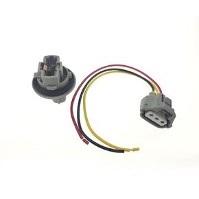 2pcs Front Turn Signal Light Connector Plug Harness & Bulb Socket Replace 90075-60060 Fit for 2005-2015 Toyota Tacoma Tundra Corolla Venza Sequoia