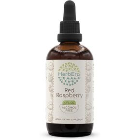 توت العليق الأحمر B120 صبغة مستخلص الأعشاب الخالي من الكحول ، توت العليق الأحمر (Rubus idaeus) الورقة المجففة (4 أوقية)