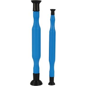 2pcs Double Ended Valve Hand Lapping Grinding Tool Kit, Manual Grinding Stick with Sucker Cups Cylinder Valve Lapping Stick for Vehicle Oil Systems Maintenance and Repair(Color:Blue)