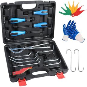 مجموعة أدوات فرامل الأسطوانة 18PCS أدوات فرامل الأسطوانة الفرامل المنقذة للفرامل الزبدية الزبدية المضادة للفرامل المضادة للفرامل التثبيت المزيل ضاغط الضاغط على مكابح ملعقة وسادة مكابح