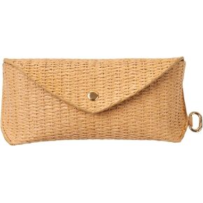 Woven Eyeglass Case - Braided Glasses Pouch, Eco-Friendly Travel-Friendly Sunglasses Holder, Scratch-Resistant Minimalist Boho Chic Case for Women/Men (6.89x3.15 Inches)