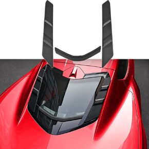 Dry Bay Vent Blocks and Rear Window Spoiler,Rear Hatch Hood Car Wash Covers Engine Bay Air Vent Inserts Protection for Corvette C8 Z51 Coupe 2020+ for C8 Z06/E-Ray 2023+ (Black)