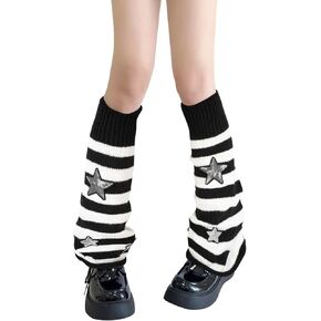 XEPST Leg Warmers Harajuku Leg Warmers Kawaii Leg Warmers for Women Girls, Striped Style