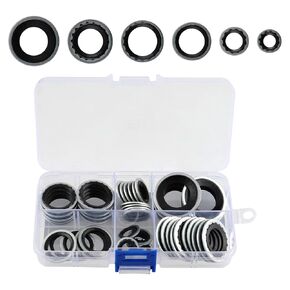 45PCS AC O Ring Kit Seal Gasket Washer Rubber Washer O-Rings for Fixing Car Air Conditioning Compressor Bumper Door Panel for Car Truck SUV BC-6001 BC-6002 BC-6003 BC-6004 BC-6005 BC-6003a
