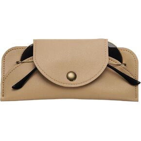uxcell Eyeglass Cases Leather Sunglass Case Glasses Pouch with Magnetic Snap in Saudi Arabia