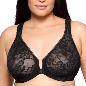Glamorise Women's Lacey T-Back Wonderwire Bra underwire 9246