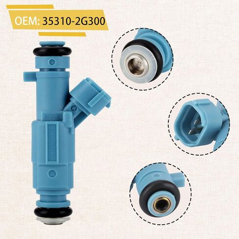35310-2G300 OE Performance 2.4L Fuel Injectors,Compatible with/Hyundai 2.4 Sonata Tucson Santa Fe 2008-2013,Compatible with/Kia Optima Sorento 2009-2010 |4 Holes| |Set of 4| in Saudi Arabia
