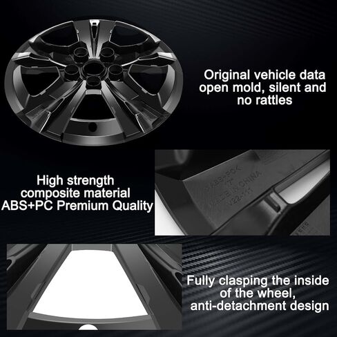 Wheel Skins Compatible with Chevrolet Equinox 2010-2017; 17 inch Wheel Covers; 4 Pcs (Chrome) in Saudi Arabia