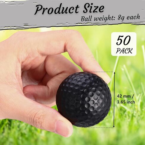 50 Pack Foam Golf Practice Balls Realistic Feel Flight Training Balls for Indoor or Outdoor Backyard, Golf Balls Colored That Come in 5 Colors, Yellow, Orange, Red, Green, Blue in Saudi Arabia