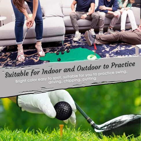 50 Pack Foam Golf Practice Balls Realistic Feel Flight Training Balls for Indoor or Outdoor Backyard, Golf Balls Colored That Come in 5 Colors, Yellow, Orange, Red, Green, Blue in Saudi Arabia