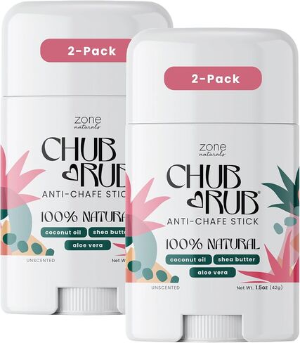 Zone Naturals Chafing Stick - 100% Natural Chub Rub Stick - Friction Defense Anti Chafing Stick Reduces Rubbing and Irritation - 1.5 Ounce | Anti Chafe Stick for Women & Men – Reduces Rubbing & Irritation on Thighs, Arms, Bust & Neck – Friction Defense 1. in Saudi Arabia
