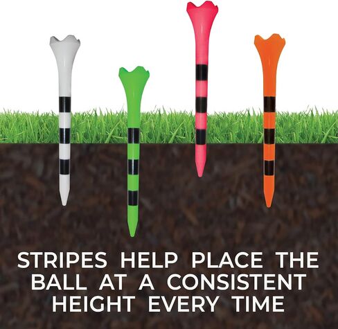 Pride Professional Tee System Plastic Golf Tees (Pack of 50), 40 Count 3-1/4-Inch + 10 Count 1-1/2-Inch,White in Saudi Arabia