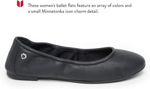 Minnetonka Women's Anna Ballet Flats 10 M Black in Saudi Arabia