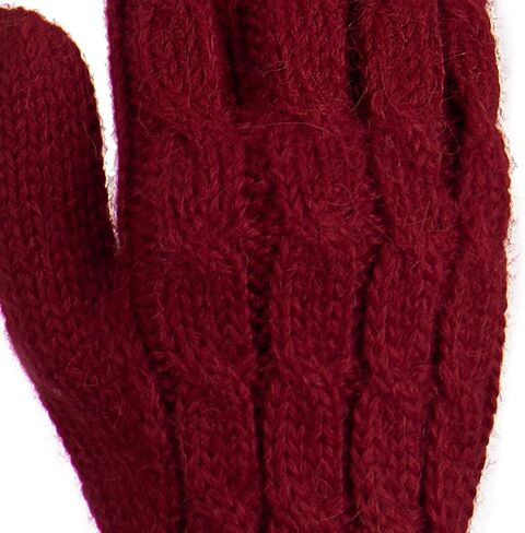 NOVICA Artisan Handmade Wool100% Alpaca Gloves Cable Knit in Light Mauve from Peru in Kuwait