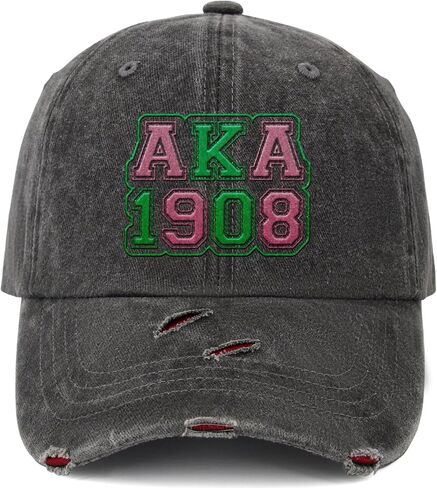 1908 AKA Hat – Embroidered Baseball Cap Funny Sorority Gifts for Line Sisters Outdoor Activities in Kuwait