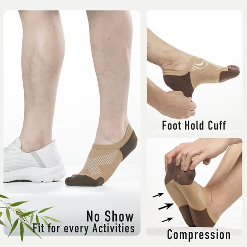 Brisira Bamboo viscose coolmax no show scheds cushioned moisture wicking anti plister stlistic low cut socks in Kuwait