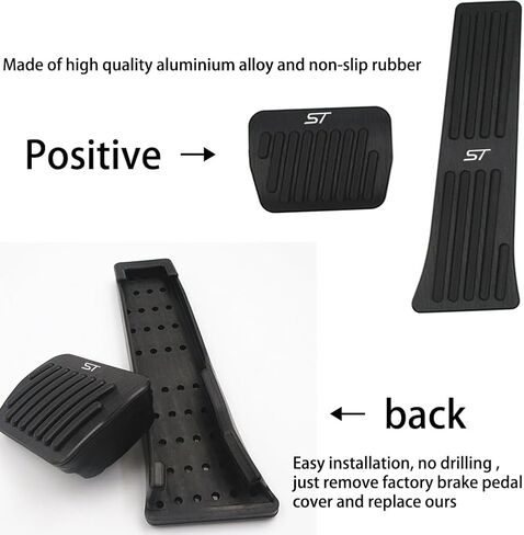 for Ford Explorer 2024 2023 2022 2021 2020 Aluminum Performance Pedals Set Non-Slip Accelerator and Brake Pedals Cover No Drill Brake Gas Accelerator Accessories 2Pcs(ST) in Kuwait