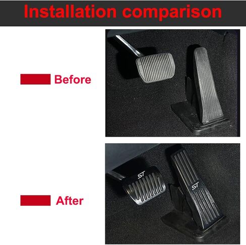 for Ford Explorer 2024 2023 2022 2021 2020 Aluminum Performance Pedals Set Non-Slip Accelerator and Brake Pedals Cover No Drill Brake Gas Accelerator Accessories 2Pcs(ST) in Kuwait