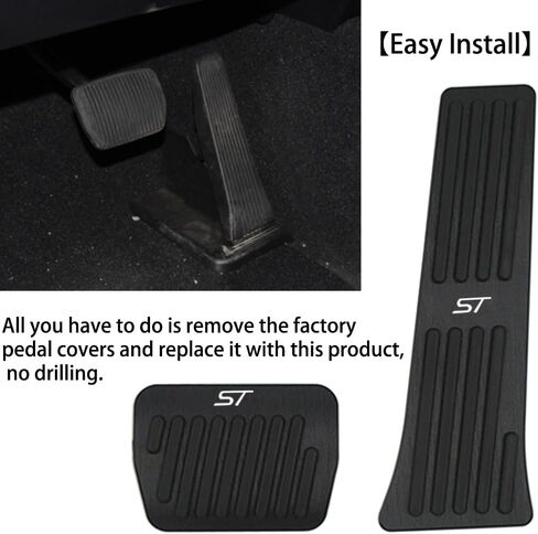 for Ford Explorer 2024 2023 2022 2021 2020 Aluminum Performance Pedals Set Non-Slip Accelerator and Brake Pedals Cover No Drill Brake Gas Accelerator Accessories 2Pcs(ST) in Kuwait