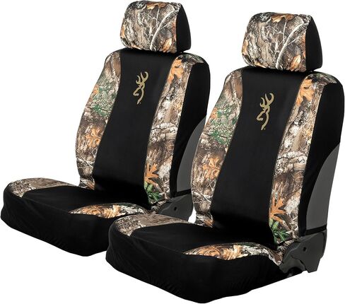Browning Universal Front and Bench Seat Covers, Water Resistant for Car, Truck, and SUV, Buckmark (Mossy Oak Break-Up Country), Single, Full Size Bench in Saudi Arabia