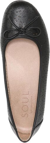 SOUL Naturalizer Womens Magical Arch Support Eyelet Cutout Bow Ballet Flat ,English Tea Brown Microfiber,9M in Kuwait
