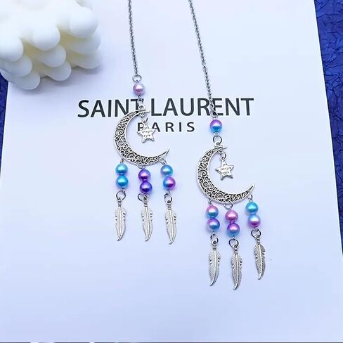 Colorful Crystal car Mirror Hanging Accessories，Car Charm，Rear View Mirror Hanging Decors， Gifts for Women (Lotus Flower) in Saudi Arabia