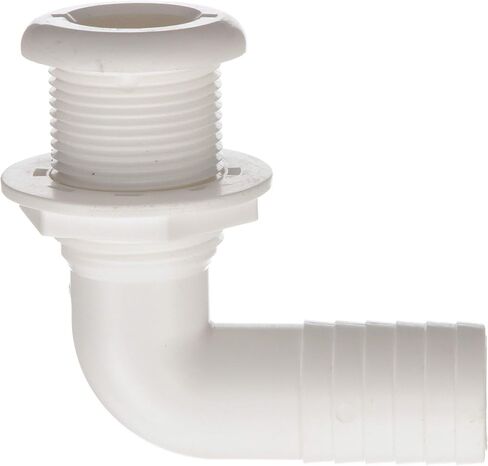 Seachoice 90-Degree Angled Thru-Hull Connector, White Finish, 0.75 in. in Saudi Arabia