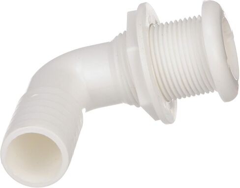 Seachoice 90-Degree Angled Thru-Hull Connector, White Finish, 0.75 in. in Saudi Arabia