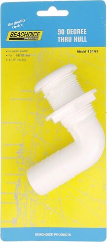 Seachoice 90-Degree Angled Thru-Hull Connector, White Finish, 0.75 in. in Saudi Arabia