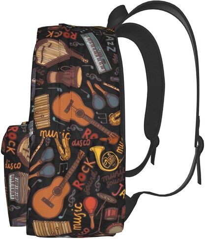 Music Backpack Laptop Backpacks Multipurpose Daypack For Men Women Travel Hiking in Kuwait