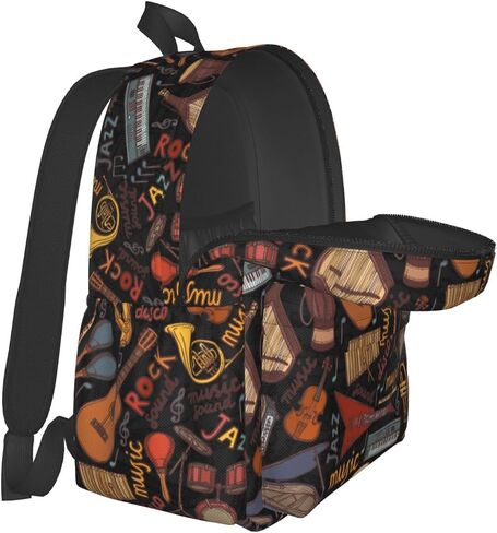 Music Backpack Laptop Backpacks Multipurpose Daypack For Men Women Travel Hiking in Kuwait