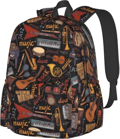 Music Backpack Laptop Backpacks Multipurpose Daypack For Men Women Travel Hiking in Kuwait