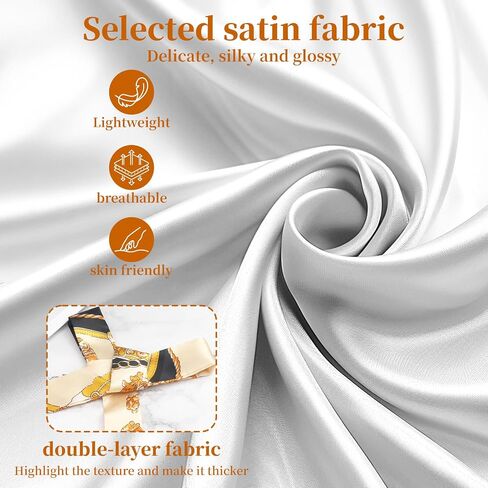 12pcs فرقة ملونة وشاح الضيق/العنق ، الأزياء الساتان الأزياء الضيقة/التفاف رأس الأزياء للديكور ، وأوشحة شعر مضفرة للنساء ، وشاحن اليد الوحيدة in Saudi Arabia