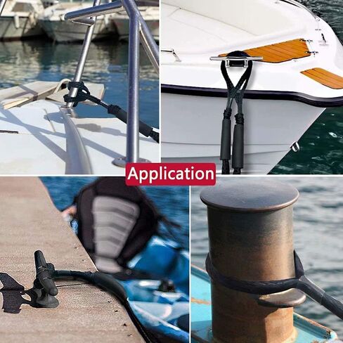 Bling Bling Bungee Dock Line Mooring Rope 3.5 ft Black 2 Pack in Saudi Arabia