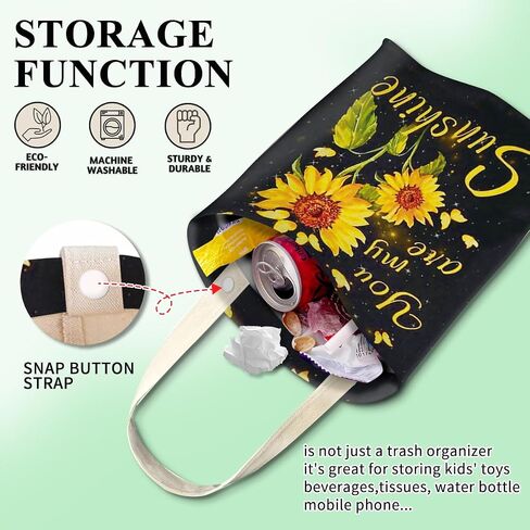 Car Trash Can, Cute Car Trash Bag, Hanging Car Organizer and Storage Bag, Trash Bin for Car Accessories, Vehicle, Travelling, Camping Cute Dog Paw Love in Saudi Arabia