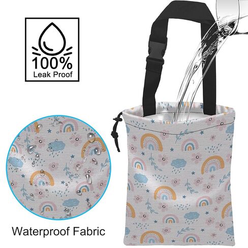 Car Trash Bag Hexagonal Geometric Car Garbage Bag Hanging Car Trash Can for Back Seat with Drawstring, Waterproof Garbage Bags for Car Accessories Vehicle Travelling Camping Outdoor in Kuwait